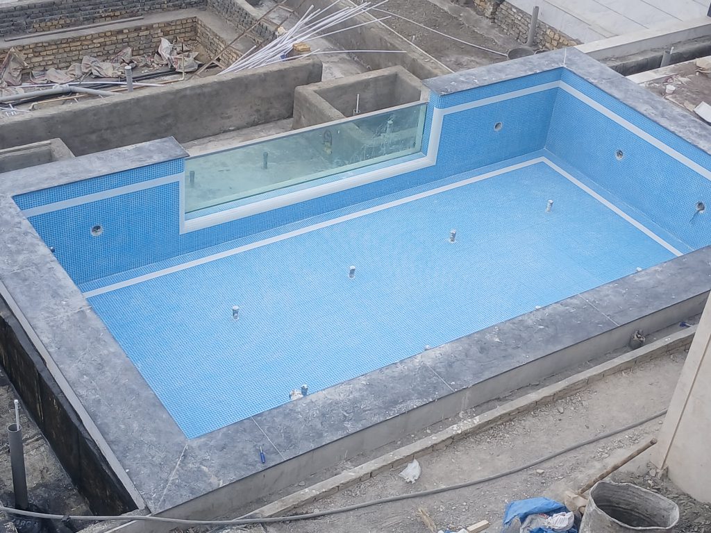 نمونه کار کاشی استخر|کاشی کار استخر |نصاب کاشی استخر